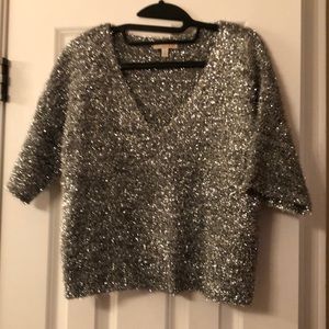 Silver party top